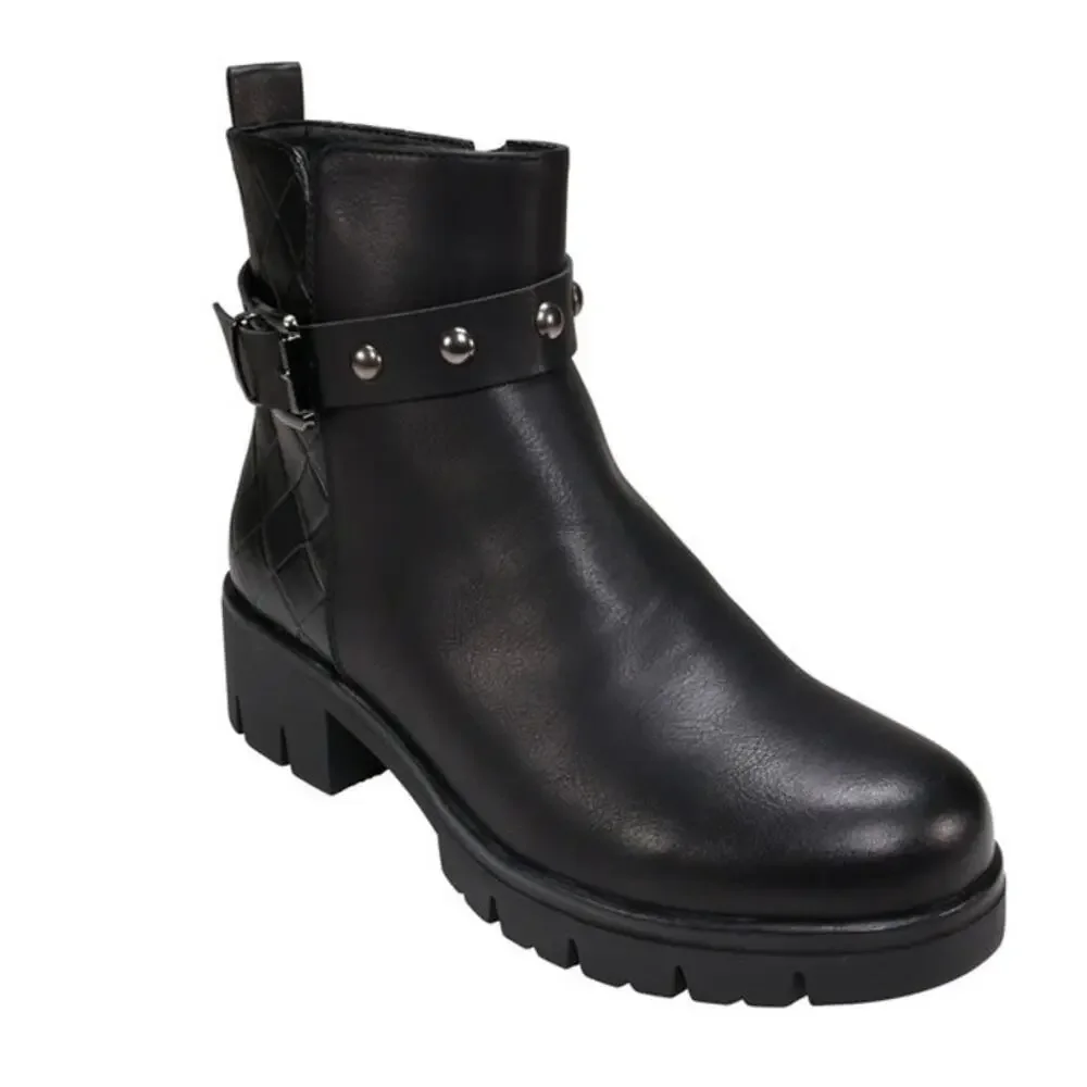 New GC Georgia Black Bootie Biker 9.5M